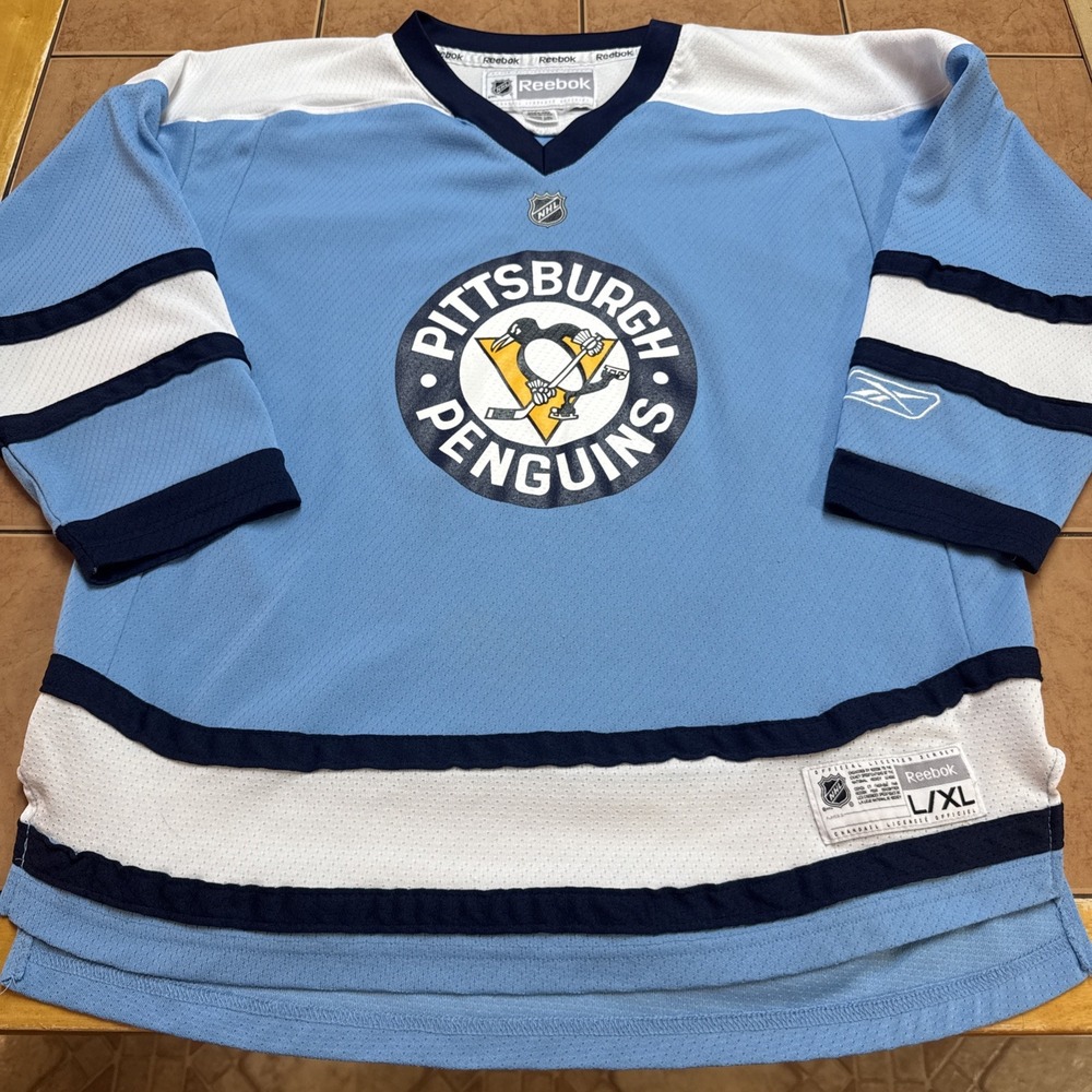 Pittsburgh Penguins Youth L/XL NHL Reebok Hockey Jersey Blue